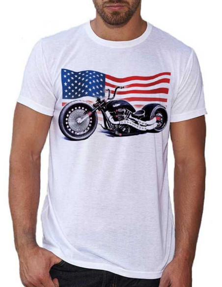 T-shirt homme moto Custom chopper