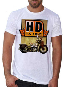 T-shirt homme moto H.D USA Army