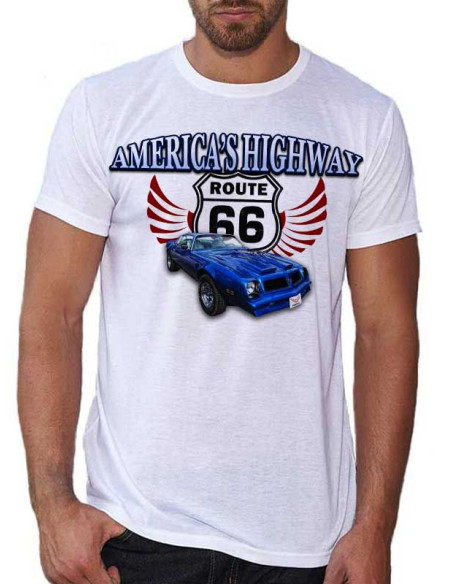 T-shirt Blanc homme - Voiture Pontiac