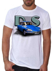 T-shirt blanc - homme - Voiture D.S 2