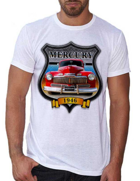 T-shirt blanc -Homme- Voiture Mercury