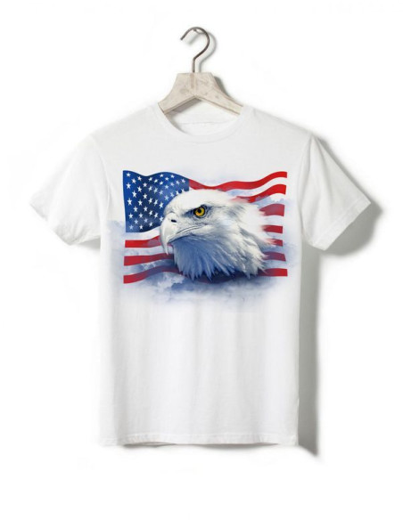 T-shirt blanc - Enfant - Aigle americain