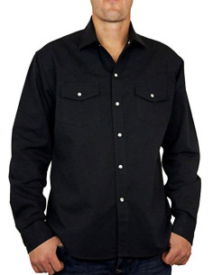 Chemise noire homme - Avec moto dans le dos. 2