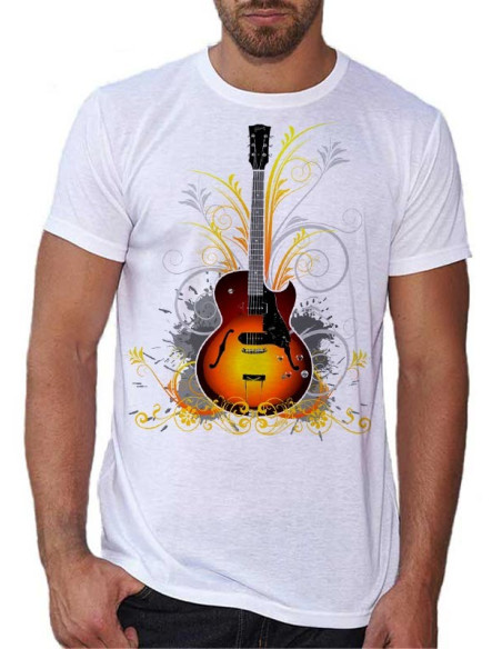 T-shirt Blanc - Au Son Des Guitares