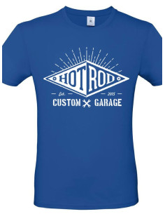 T-shirt noir ou bleu pour homme - Custom-garage couleurs fluo 2