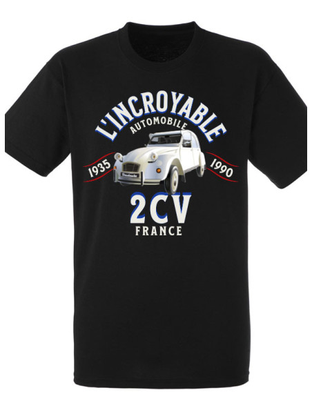T-shirt noir homme - voiture 2CV