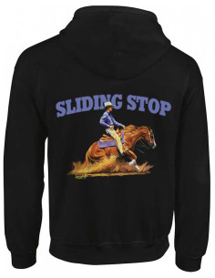 Sweat-shirt avec zip pour cavalière western - Sliding stop. Dos