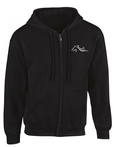 Sweat-shirt femme, logo cheval heureux devant