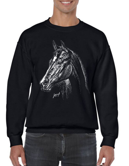 Sweat homme. Portrait d'un cheval