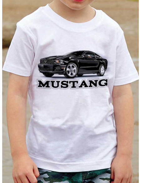 T-shirt enfant mustang noire