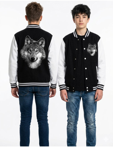 Veste teddy loup.
