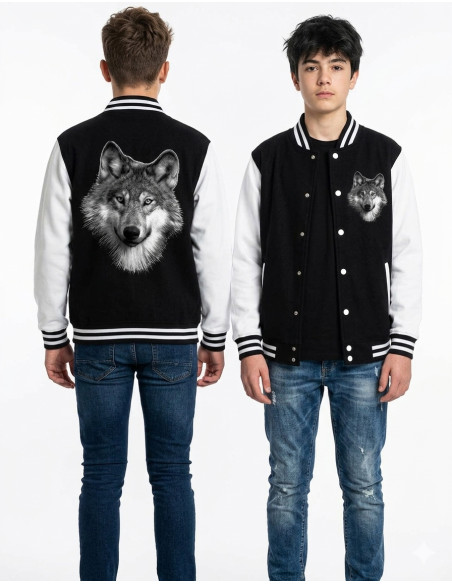 Veste teddy loup.