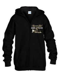 Sweat-shirt noir avec zip  - Western - Barrel 2
