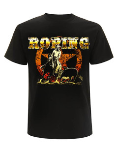 T-shirt noir western - Homme- Roping