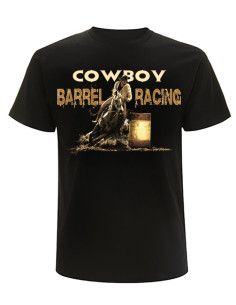 T-shirt noir manches courtes - Homme- Barrel-Racing