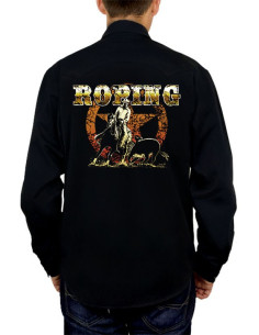 Chemise noire western - Homme - Roping. Dos