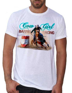 T-shirt homme Barrel racing. Monte western