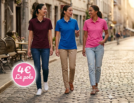 Polo uni femme 4&euro;